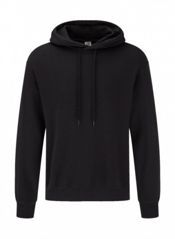 Fr of t loom hooded zip zwart
